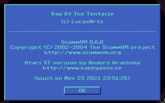 Day of the Tentacle [ScummVM Lite] atari screenshot